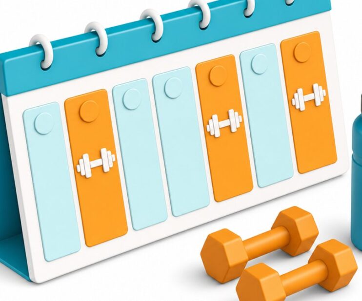 Quante volte a settimana allenarsi in palestra nel Locarnese: calendario settimanale con giorni di allenamento e manubri